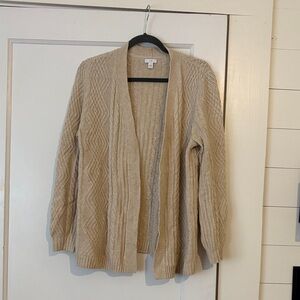 J. Jill cream/beige Open Front Cardigan